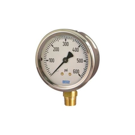 Wika Instrument 2.5" Type 212.53 3,000PSI/KG/CM2 Gauge - 1/4" NPT LM Stainless Steel 4270691